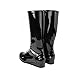 Mens Wrestling Boots Halloween Cosplay Knight Boots Mid Heel Shoes (Black, 11, Adult, Men, 11, Numeric, US Footwear Size System, Medium)