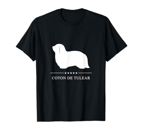 Coton de Tulear Dog White Silhouette T-Shirt for Men Women Girls Kids