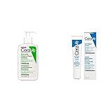 CeraVe Limpiadora Crema-Espuma Hidratante Facial Diaria para Piel Normal a Seca 236ml + Crema Reparadora para el Contorno...