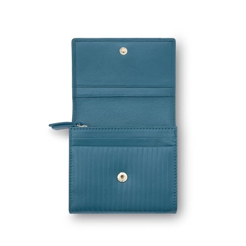 Forest & Firth Pasque Wallet, Full Grain Nappa Leather, RFID Blocking Wallet, 7 Card Slots, Coin Compartment, Gift Box (Luxe Teal) - Image 3