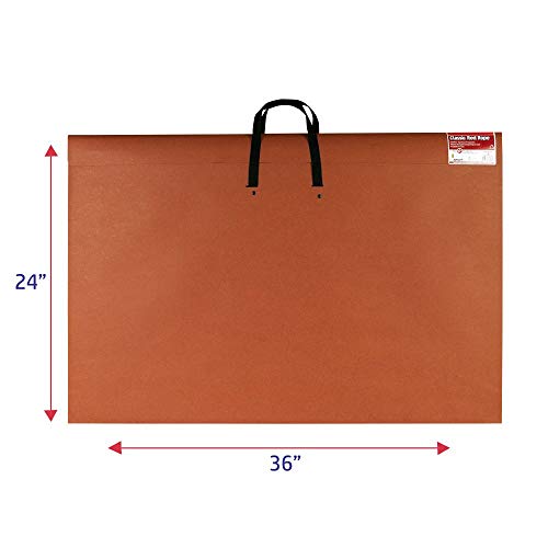 Image of Star Products Art Portfolio 24 X 36, Classic Red Rope, Paper Artist Portfolio with Soft Woven Handle - Poster Storage, Art Storage