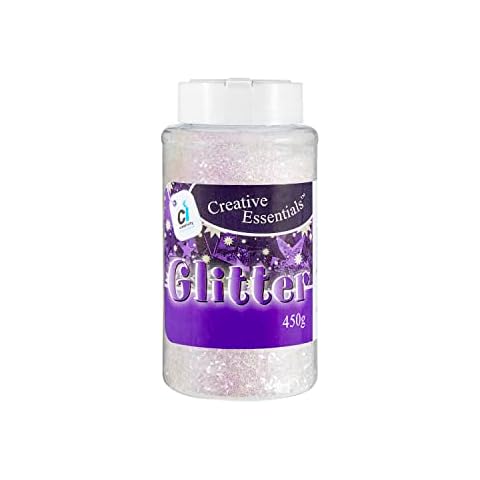 Creativity Inspired Extra Large Iridescent Glitter Bottle, 450g Shaker Bottle, Festive, Christmas, Stationary, Ideal for Hobbyists and Professional Crafters, Adults & Kids Cover