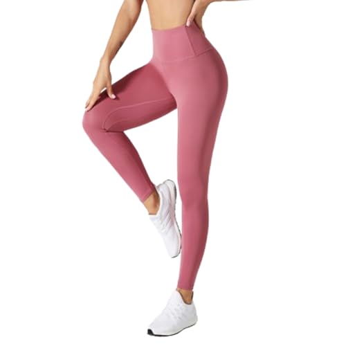 Leggings Yoga Alta Compresión - Tejido 4D Elástico/Anti-Humedad, Gym/Oficina/Viaje (Bean Paste,XXL)