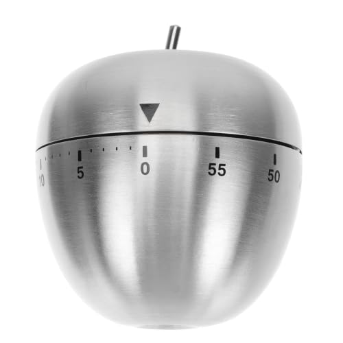Image of Egg Shaped Mechanical Kitchen Cooking Timer Metal 60 Minute Reminder