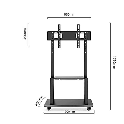 Soporte móvil de TV con columnas dobles y bandeja miniatura 2