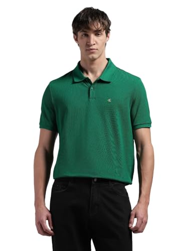 Image of Solid Regular fit Cotton Polo t-Shirt