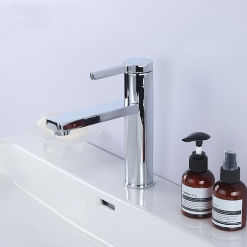 Robinet de lavabo à trou unique en noir mat moderne