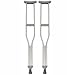 PCP Push Button Adjustable Height Crutches, Chrome, Adult Regular Size