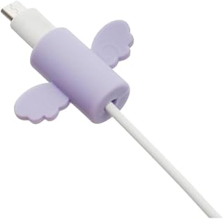 G-Power CB-169 Silicone Cable Bite Protector Designed With Cute Wing Shaped For Charger Cable Protection - Lavander
