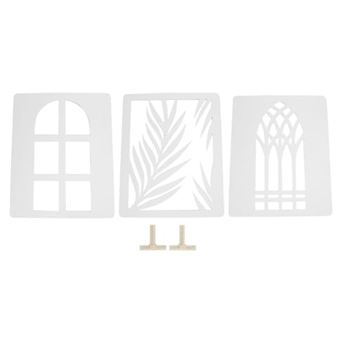 Pongnas Panneaux Lumineux de Fenêtre, Planches de Photographie D'ombre de Fenêtre, Ensemble D'ombres Lumineuses à Effet Angulaire avec Supports, 3 Pièces