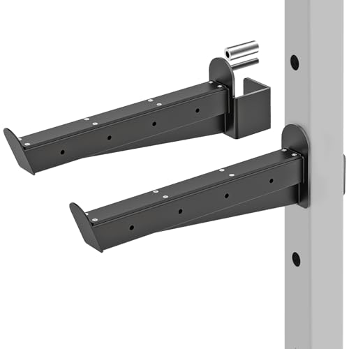 Kipika Safety Spotter Arms for 3" x 3" Power Racks with 5/8" & 1" Holes - Heavy Duty Barbell Safety Catches with Rubber Pad - Adjustable and Easy to Install - Set of 2 by Kipika - Used condition - US$77.64