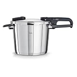Fissler Vitaquick® Elemental Schnellkochtopf 6,0 L (Ø 22 cm) salbeigrün – Made in Germany, bis zu 70% schneller, 2 Garstufen, Superthermic Boden, Induktion
