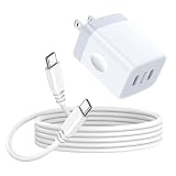 Type-C充電器 2ポート 25W/3A PD3.0/PPS対応 USB C-USB Cケーブル 60W 1.2M*1本付き 急速充電器 USB C充電器 Type C コンセント アンドロイド充電器 スマホ 充電器 iPhone 16充電 Galaxy充電器 60W pdケーブル iPhone16シリーズ、 Galaxy S24 Ultra A55、MotorolaなどのUSB-C機器対応