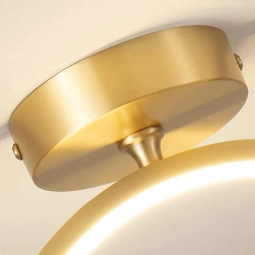 Éclair de plafond en or semi-flush pour illuminer les pièces sombres