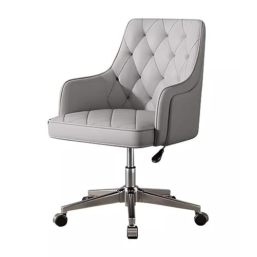 Chaise de bureau en cuir réglable en hauteur avec coussin moelleux
