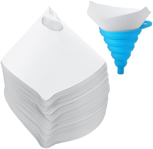 JANYUN 75 Pcs Paint Filter, Resin Filter Disposable Paint Strainers for Automotive Spray Paint, Art Painting Cooking Oil Filter with Cone Silicone Funnel Filter