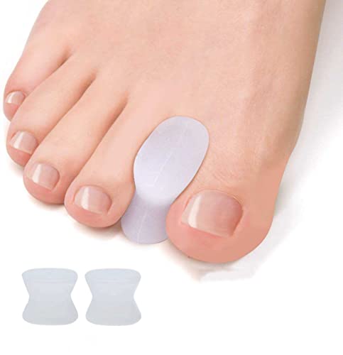 Imagen de 2 Piezas Separadores De Dedos De Gel, Kit De Correctores De Juanete, Separador De Esparcidor De Dedos De Gel De Silicona Espaciador Para Aliviar El Dolor De Juanete Uso Diario Para Hombres y Mujeres