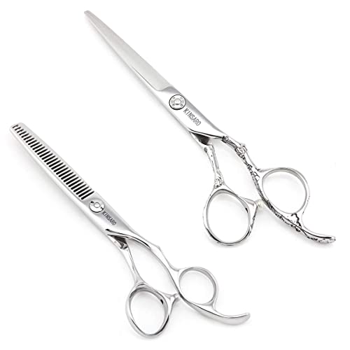 6 INCH Hair Cutting Scissors and 6 INCH Hair Thinning Scissors Barber Scissors Hair Cutting Hair Scissors Professional Kinsaro 6 INCH Hair Cutting Scissors and 6 INCH Hair Thinning Scissors Barber Scissors Hair Cutting Hair Scissors Professional Kinsaro