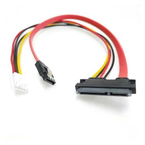 Cable integrado 30 cm FDD 4Pin Hembra SATA 3.0 Macho 22Pin 7+15 miniatura 2