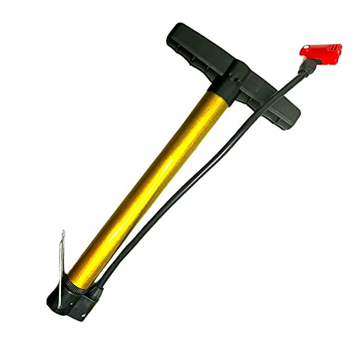 Bomba Ar Vertical Manual Compacta 30 cm com Bico Duplo Presta e Schrader para Bicicleta Moto