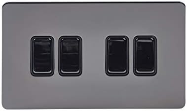 Schneider Electric - Ultimate screwless flat plate (USFP) Bespoke Ultra slim profile with a 1.5mm plate thickness - Wiring Devices Dark Bronze - GGBGU1432BDBP