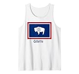 Design exclusif Gillette Wyoming Drapeau USA Souvenir Débardeur