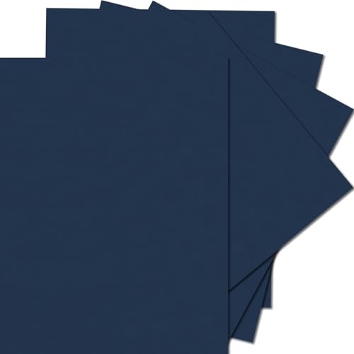 25 Sheets Navy Blue Cardstock Paper 8.5 x 11 inches 250 GSM/92 lb Thick Cardstock for DIY Cards Invitations Blue Card Stock Cardboard Paper for Crafts