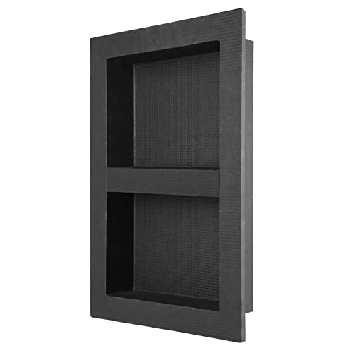 Shower Niche,12"X20"Tile Rectangle Shower Niche, Movable Partitions The Partition Space,Shower Niche Insert,Shower Niche Tile Ready,Niches For Tile Showers,Lightweight Foam Tileable -Black… #TOP13