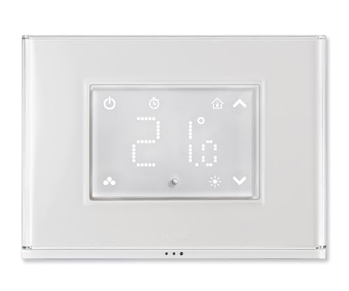 Cronotermostato Smart Beghelli Dom-e con pantalla táctil, placa luminosa y termostato inalámbrico Wi-Fi