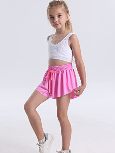 Heyielda Flowy Shorts For Teen Girls Athletic Gym Running Biker Shorts Preppy Youth Butterfly Shorts（Lighthotpink-S） #TOP2