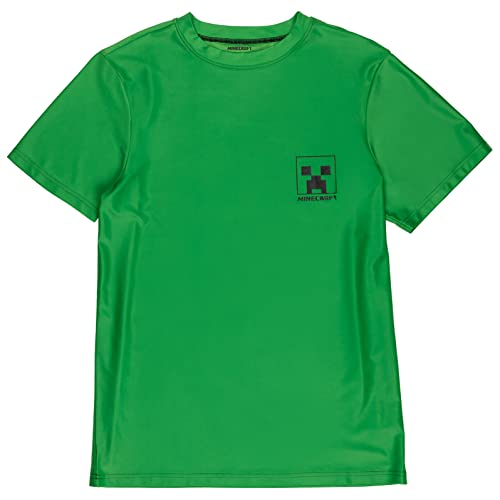 Minecraft Creeper Adult Rash Guard Swim Shirt