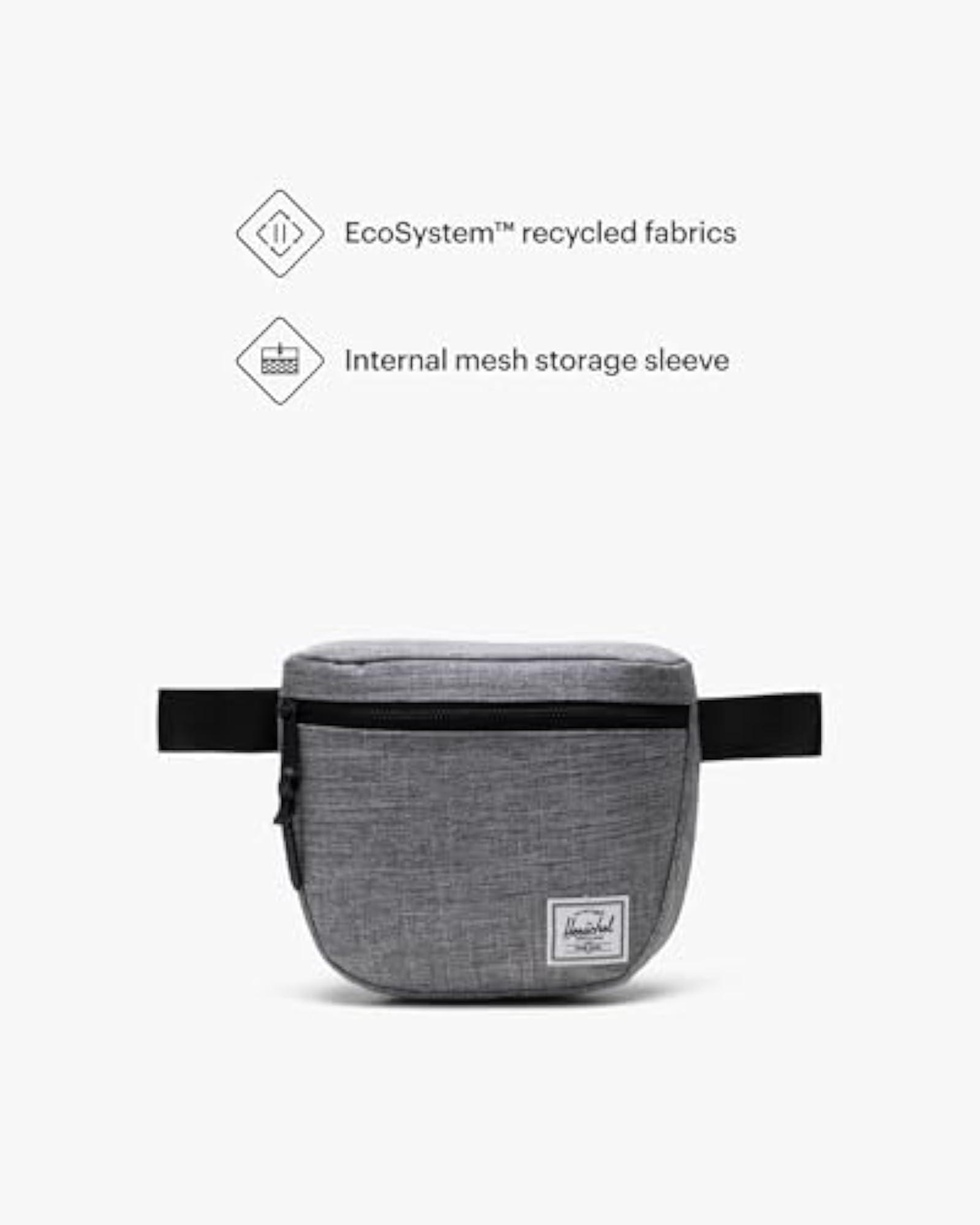 Women's Settlement Hip Pack, Raven Crosshatch