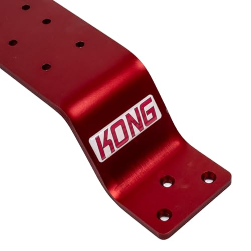 Image of T-H Marine Kong Wave Tamer Bow Mount Sonar Bracket - Heavy Gauge Aluminum, Universal Fishfinder Electronics Mount, Over Trolling Motor Pedal Bracket, Durable Anodized Finish, Red, 18.5 inch