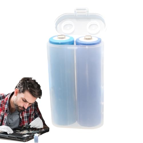 Clear Battery Case  Secure Sealing Design, Sturdy Material AAA Battery Holder | Portable To Use Organizer Storage Holder Case Container Carrying with Lid For Home