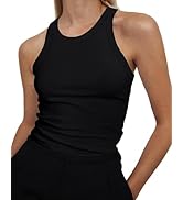 RIROW Womens Sleeveless Slim Fit Ribbed Tank Top 2025 Neck Basic Tee XS-3XL