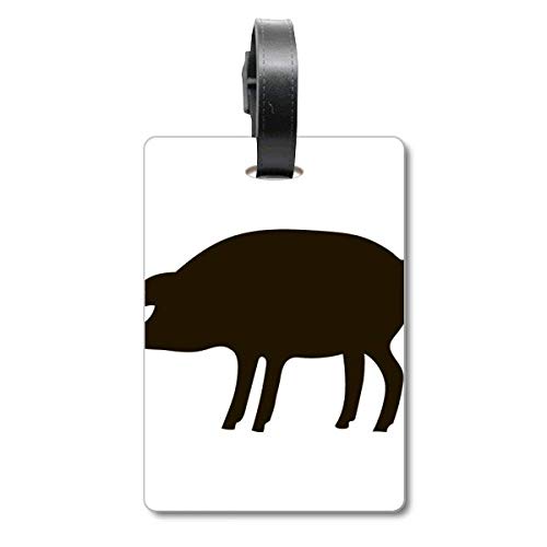 Étiquette de valise Black Pig animaux, le cadeau idéal pour globe-trotteurs