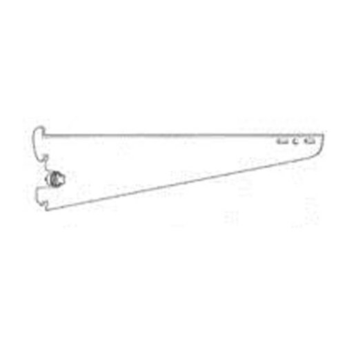Zinc 10 Inch Shelf Bracket for 1 Inch Slot on 2 Inch Center Slotted Standard Silver Wall Mount 25 Ct