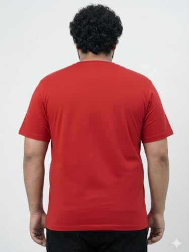 Image of Toodlegram - 100% Pure Cotton Plus Size T Shirt for Men- Regular Fit - Half Sleeve Roundneck Stylish Tshirt - Graphic Printed Be Wild (Size - 2XL to 10XL)