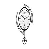 PIAOCAIYIN Moderno orologio da parete nordico, 3D creativo grande bianco e nero, orologio da parete decorativo rotondo per soggiorno/camera da letto/cucina/ufficio, 24,9 x 58,4 cm