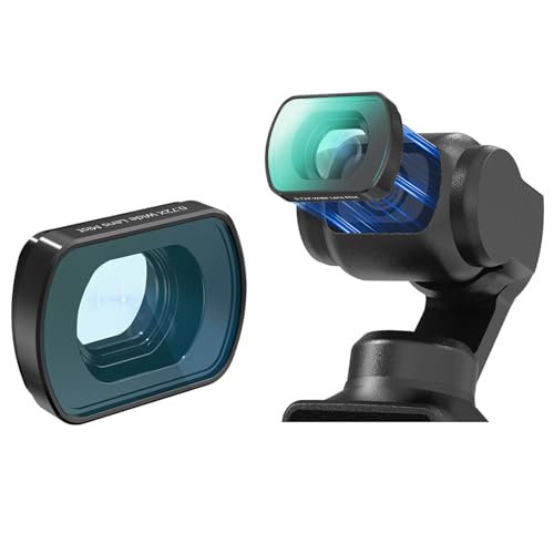 OURHZTB 0.72X �L�p�����Y DJI Osmo Pocket 4/3�Ή� 112°�L�p�����Y ���C�A�^�b�`/�}���`�R�[�g/HD���w�K���X �V�l�}�e�B�b�N�r���[�e�B�[ ���L�p�����Y (�r���[�e�B�[�L�p�����Y)
