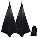 UCARE 2pcs Floor Speaker Stand Covers Metal Heavy Duty Support Stand Cover for Weddings Banquets Events 3 Sided Triangular DJ Speaker Stand Tripod Cover Scrim (Two Pack-Black)