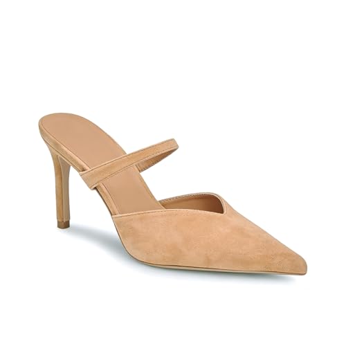 Image of Pointed Toe Heels for Women Slip on Pumps Pointy Stiletto Heels Dressy Sexy Fashion Leather Pumps