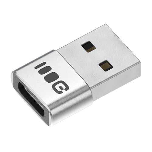 Green Cell USB-A auf USB-C Adapter 480 Mbps 12 W Aluminium &ndash; Schnellladen & Daten&uuml;bertragung &ndash; kompatibel mit iPhone 17/16, MacBook Pro Air, iPad Pro, iMac, Samsung Galaxy S24 S23, Tab S9