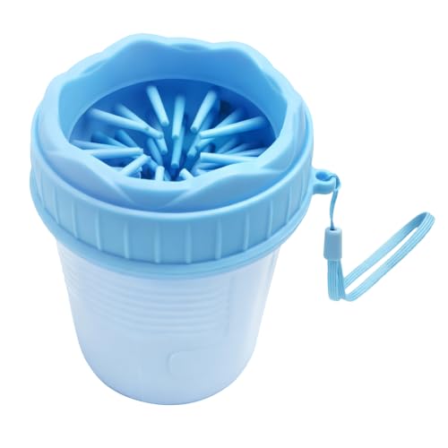 Fancy Pets Pulitore per Zampe di Cane di Taglia Piccola e Media – Pulisci le Zampe del Cane, Lava le Zampe per Cani, Lavazampe Cani, Tazza con Spazzole per Pulire le Zampe, Dog Paw Cleaner