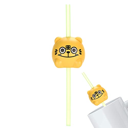 animais, canudos infantis reutilizáveis com 9 efeitos sonoros - Animal divertido estilizado para chá