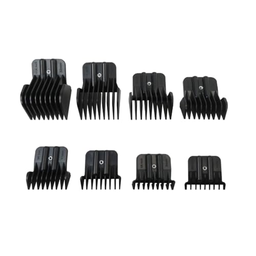 New DEARCOOL 8 Pack Premium Trimmer Guards for BaBylis-PRO Barberology FX787 and FX726 Trimmer, Replacement Guards with Metal Spring Clip - From 1/32-5/4 inch Snap on Blade Attachment Combs Set