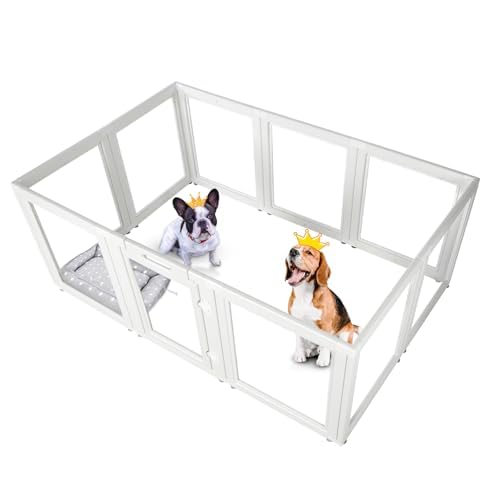Enclos pour chien en plastique acrylique de qualité supérieure, parc pliable panoramique