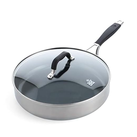 BK Intelligence Roestvrijstalen Braadpan 28 cm/3,6 L met Keramische Antiaanbaklaag, PFAS-vrij, Inductie, Blijf Koel Handgreep, Vaatwasmachinebestendig, Ovenbestendig, Zilver & Zwart