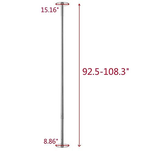 image for Yaheetech Professional Stripper Pole Spinning Static Dancing Pole Port