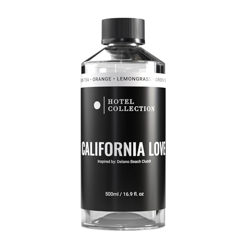 Hotel Collection Diffuser Oil - California Love - Aromatherapy Essential Fragrance Oil - Green Tea, Orange, and Lemongrass - 500mL 16.9 Fl oz